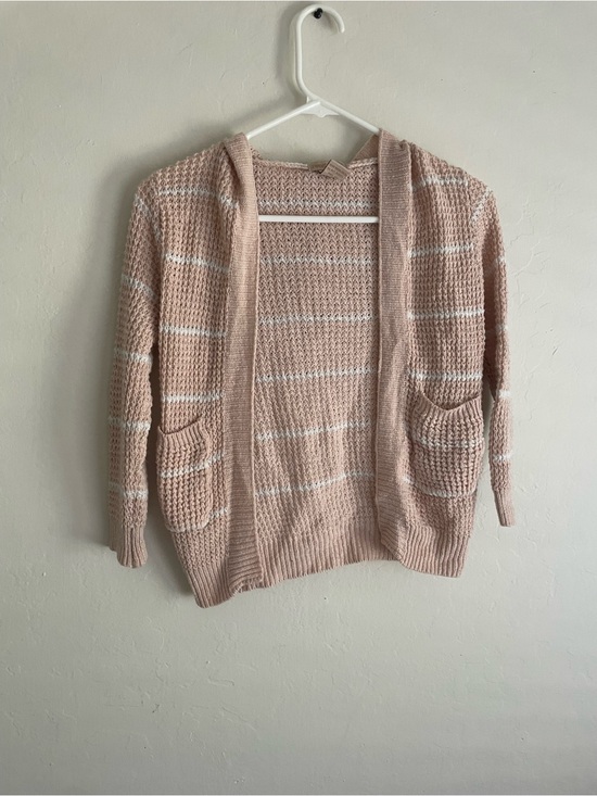 Sweaters - Knitted hooded cardigan sweater